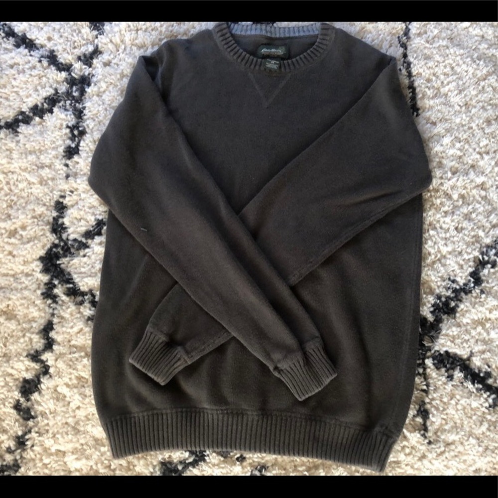 Eddie Bauer Green Crew Neck Sweater Sz Tall L